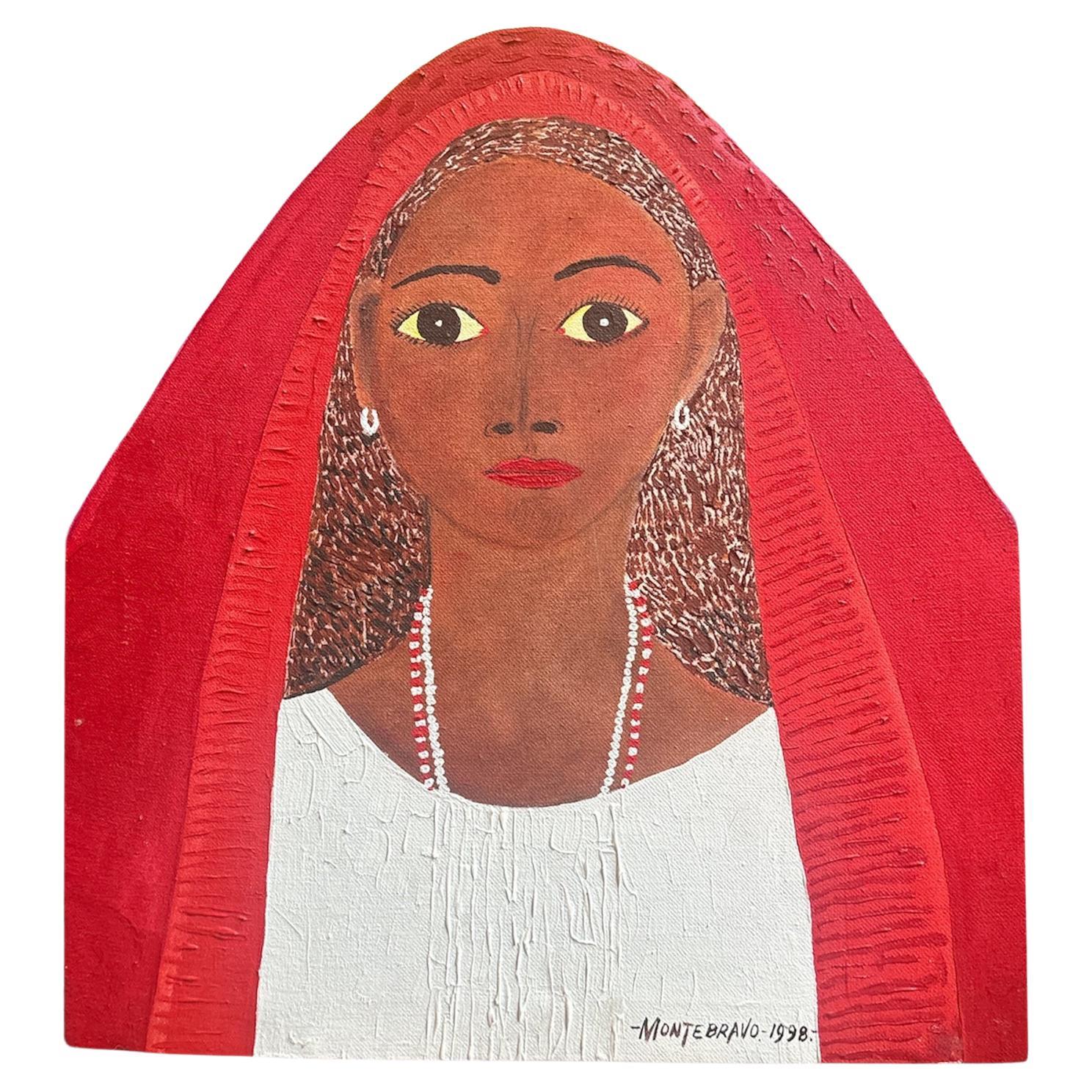 Oil painting on canvas of a female portrait, created by José García Montebravo in 1998.

Ø cm 30 h cm 36

José García Montebravo (October 15, 1953 - July 9, 2010) was a self-taught Cuban artist, originally from Cienfuegos. He is known for his