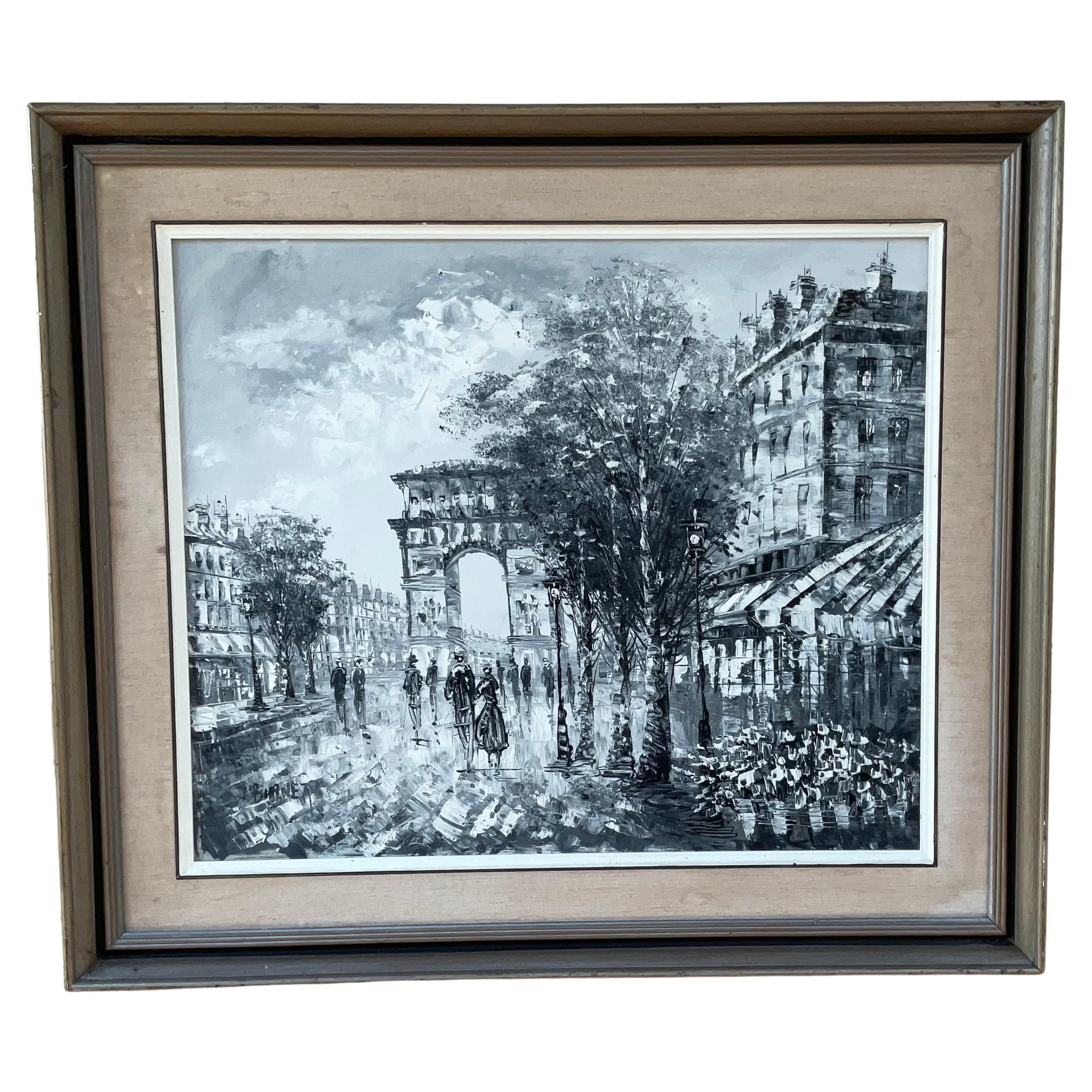 Large Street Art Oil Painting on Canvas For Sale at 1stDibs