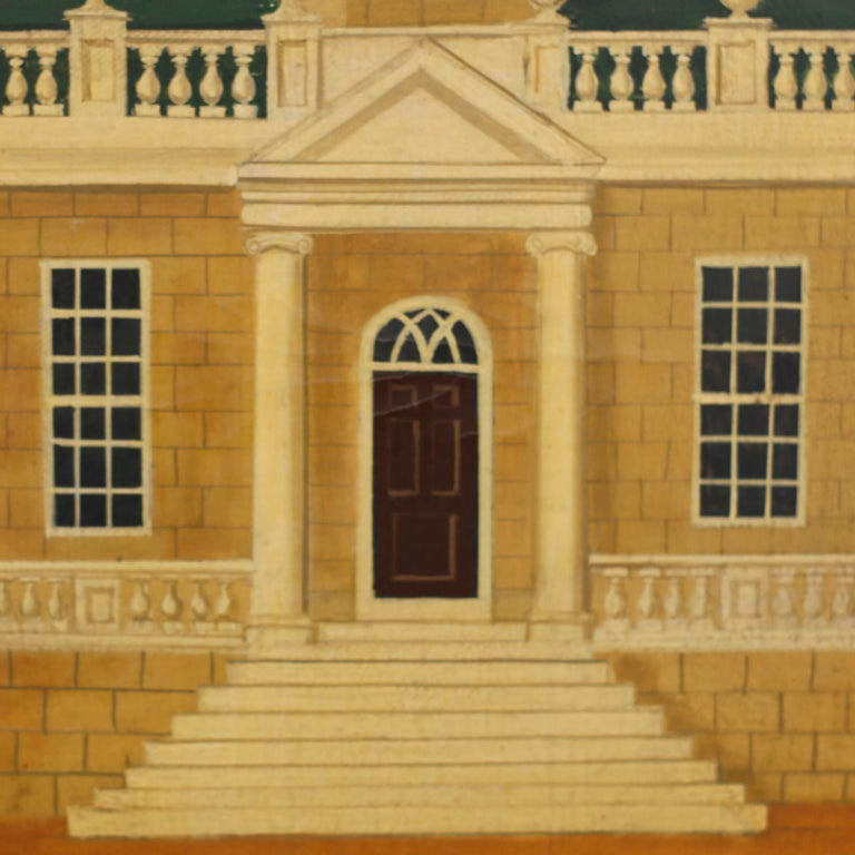 Oil Painting on Canvas of the Ebbeston Lodge In Good Condition In Palm Beach, FL