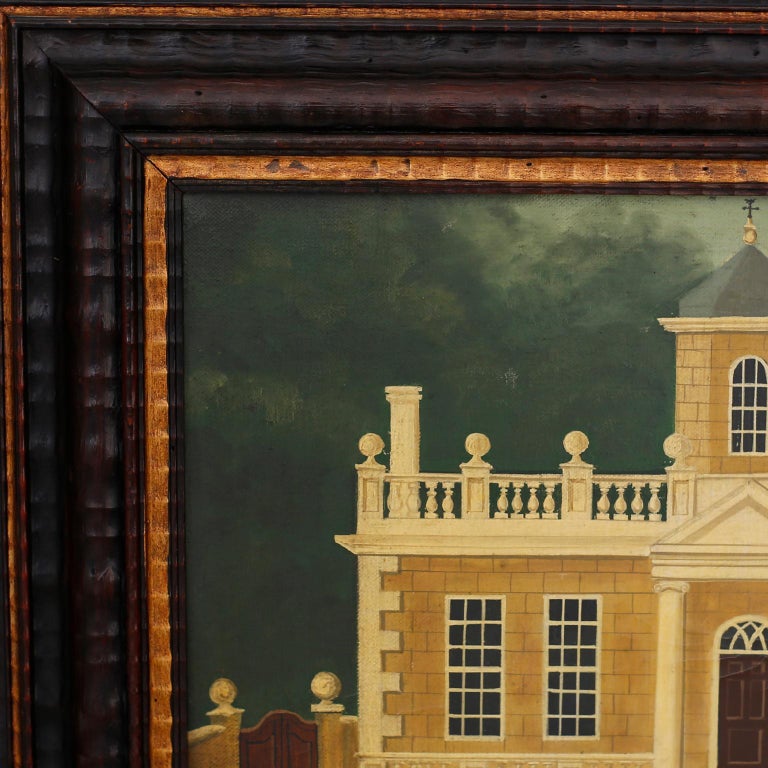 20th Century Oil Painting on Canvas of the Ebbeston Lodge