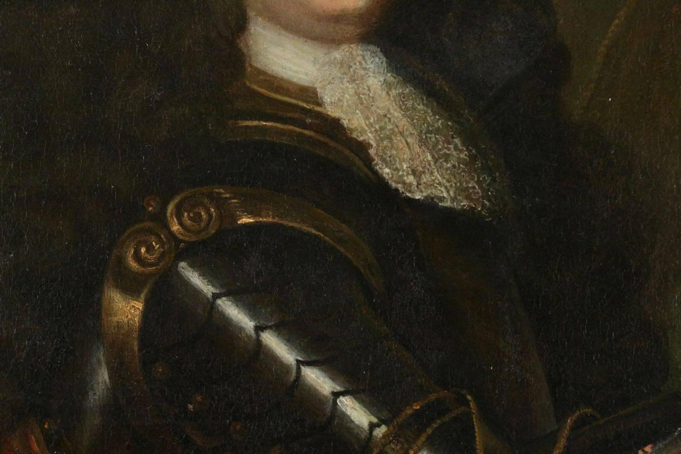 Late 17th Century Oil Painting on Canvas of the Marcheral of Louis XIV, Louis Francois de Bouffie