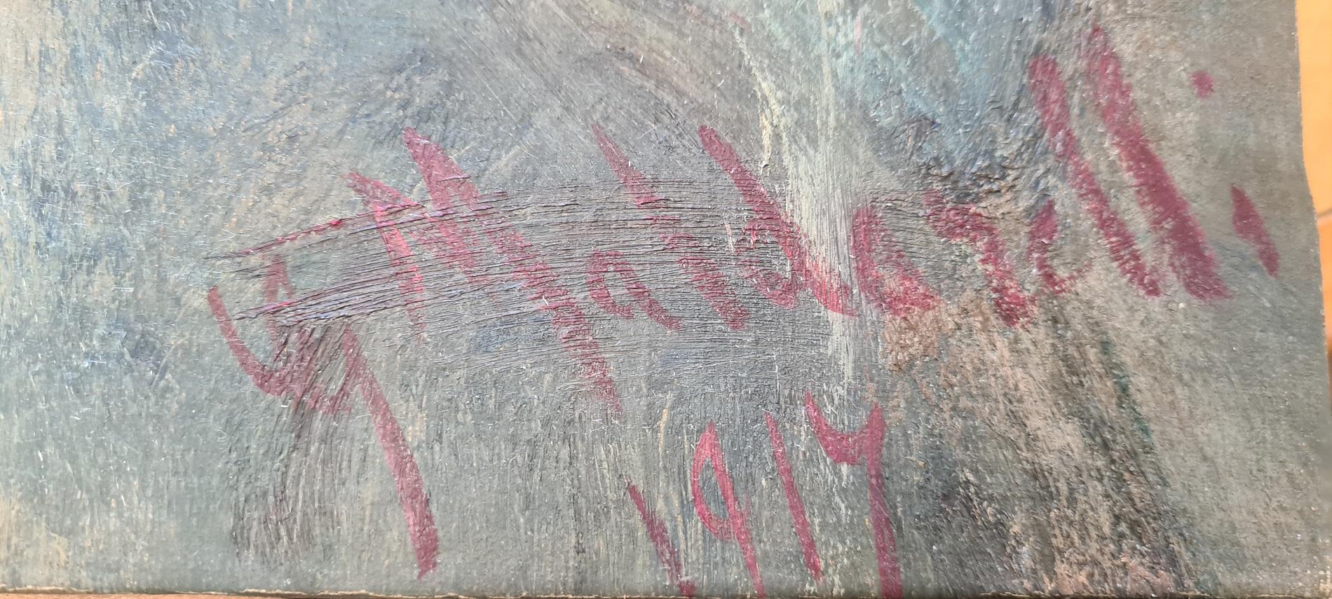 Ölgemälde auf Leinwand, Porträt einer jungen Frau, signiert G. Maldarelli 1917 im Angebot 8