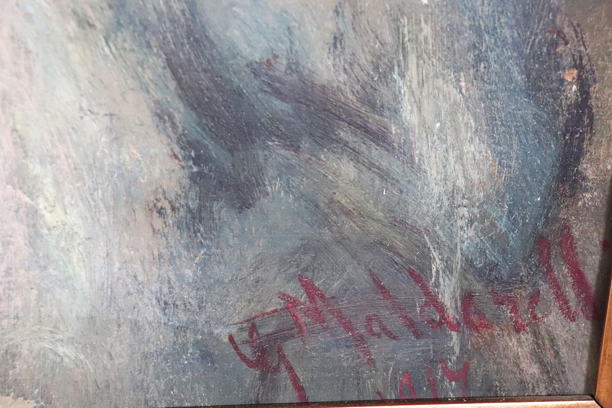 Ölgemälde auf Leinwand, Porträt einer jungen Frau, signiert G. Maldarelli 1917 im Angebot 1