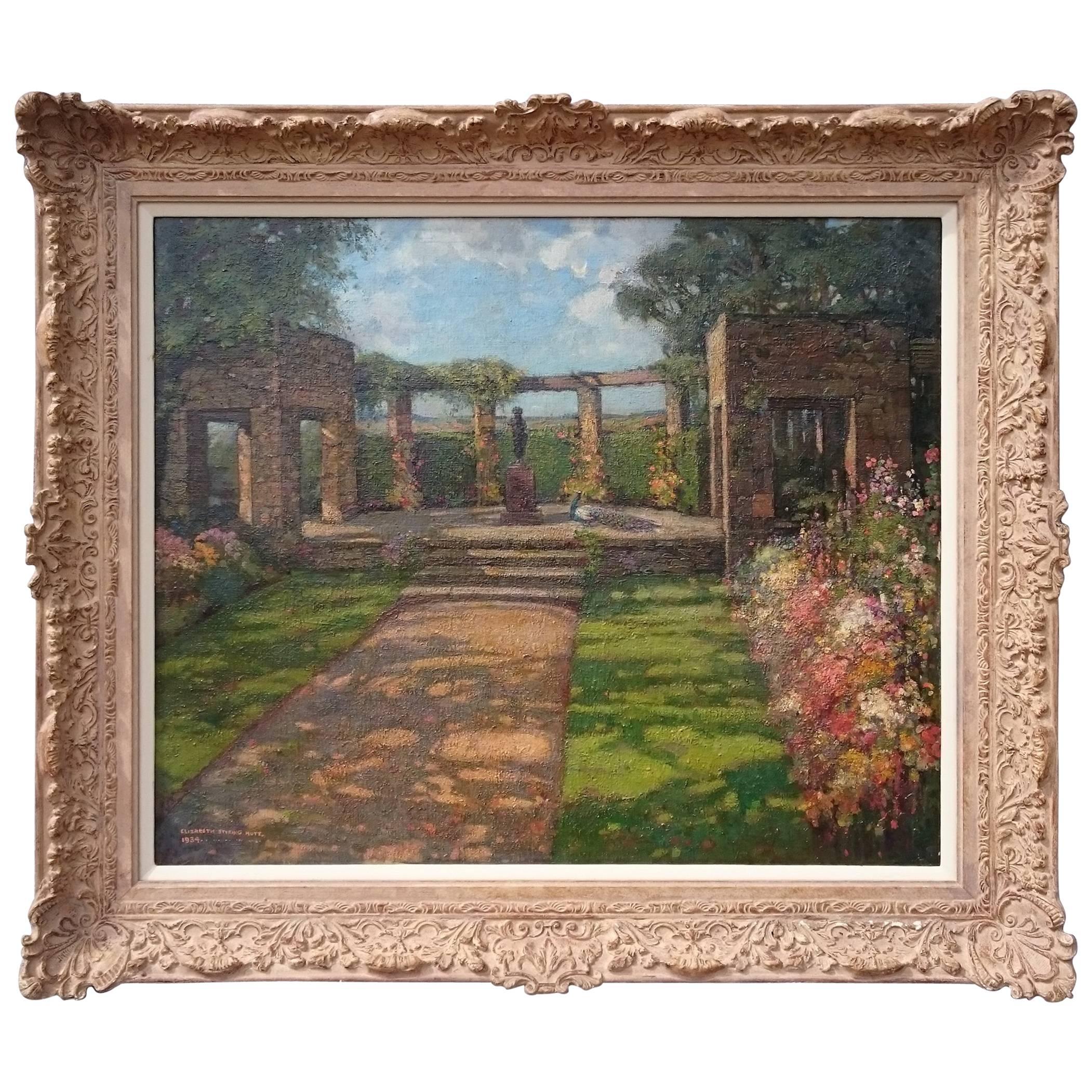Oil Painting on Canvas "Sanctuary" by Elizabeth Styring-Nutt Signed & Dated 1934 For Sale
