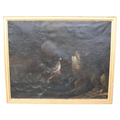 Ölgemälde auf Leinwand Schiffswrack, spätes 18. Jahrhundert