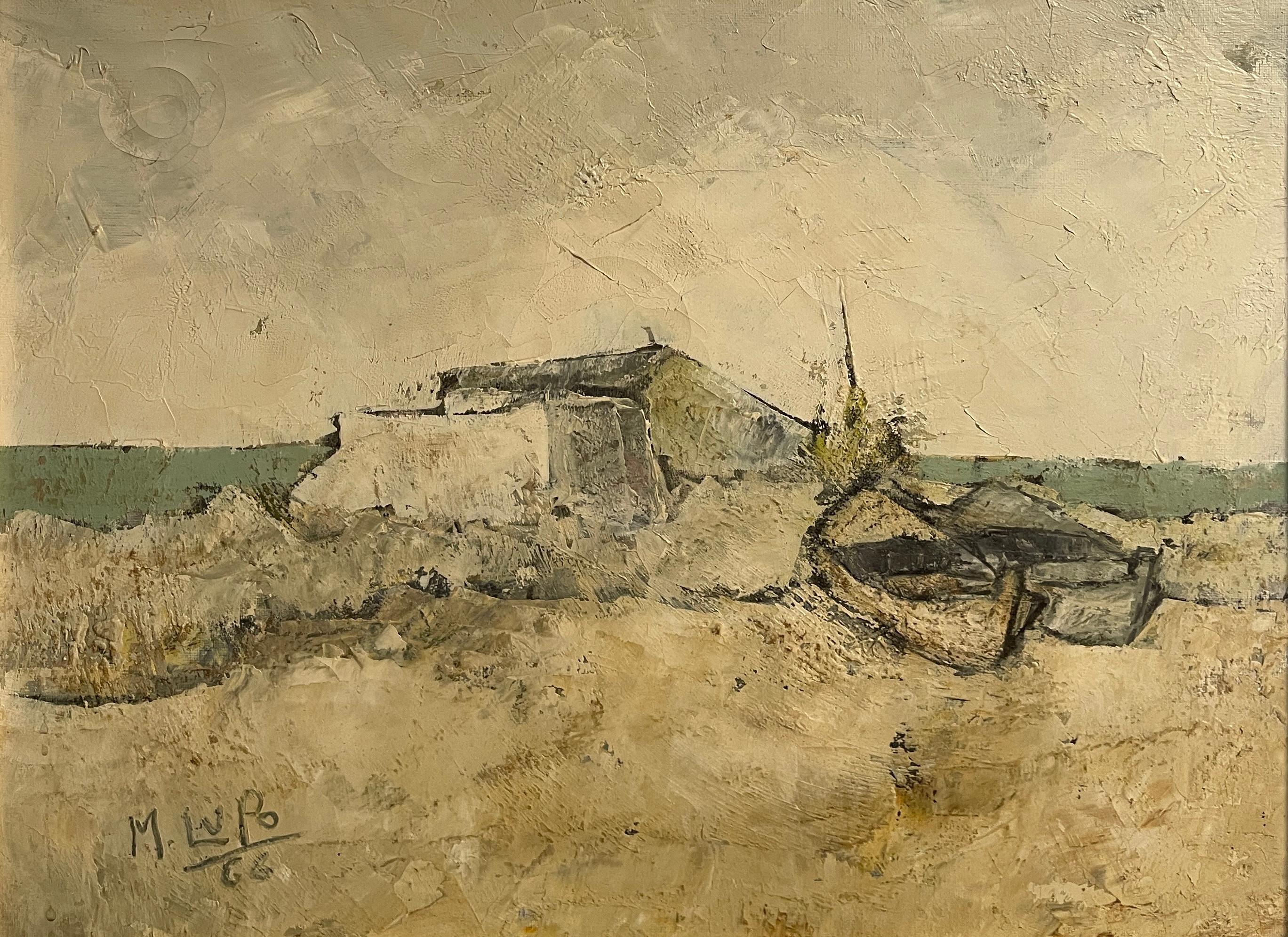 Dipinto a olio su tela, Due barche, Mario Lupo, 20° secolo
Raffinato dipinto raffigurante una scena marina di una spiaggia con due barche, realizzato da Mario Lupo nel 1966.
Il dipinto reca la firma autografa del pittore, la data e un cartiglio sul