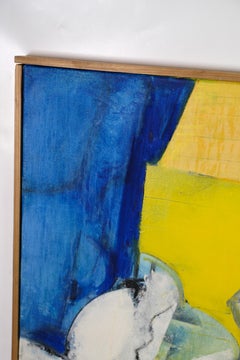 Oil Painting On Canvas With A Nature Frame Signed By Allan Schmidt From 1968