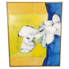 Peinture à l'huile sur toile avec cadre Nature signée par Allan Schmidt de 1968