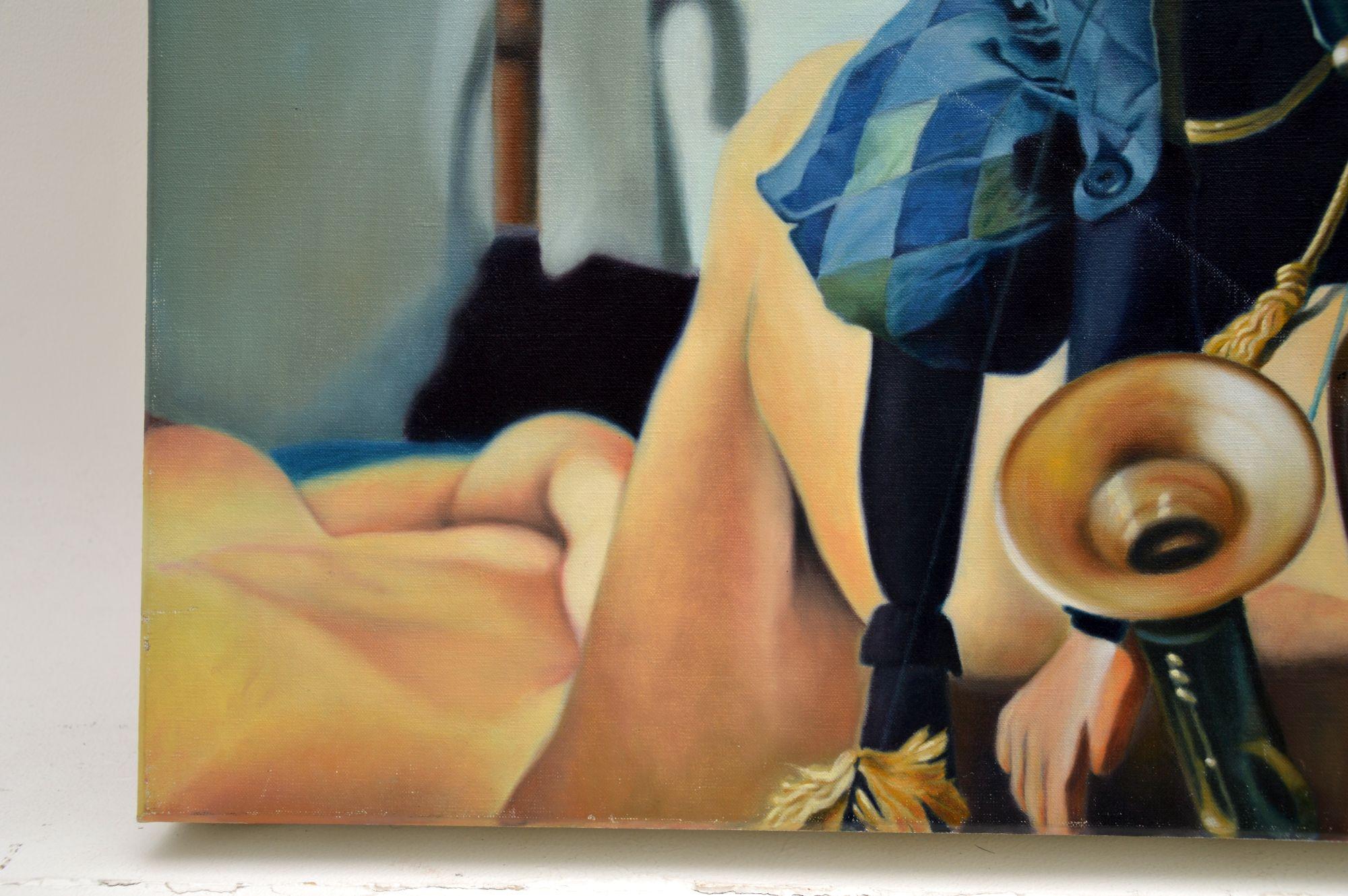 Peinture à l'huile sur toile de Josep Moncada intitulée : Where Are You Taking Me? Bon état - En vente à London, GB