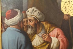 Oil Painting on Copper Plate of the Third Station of the Cross, circa 1920