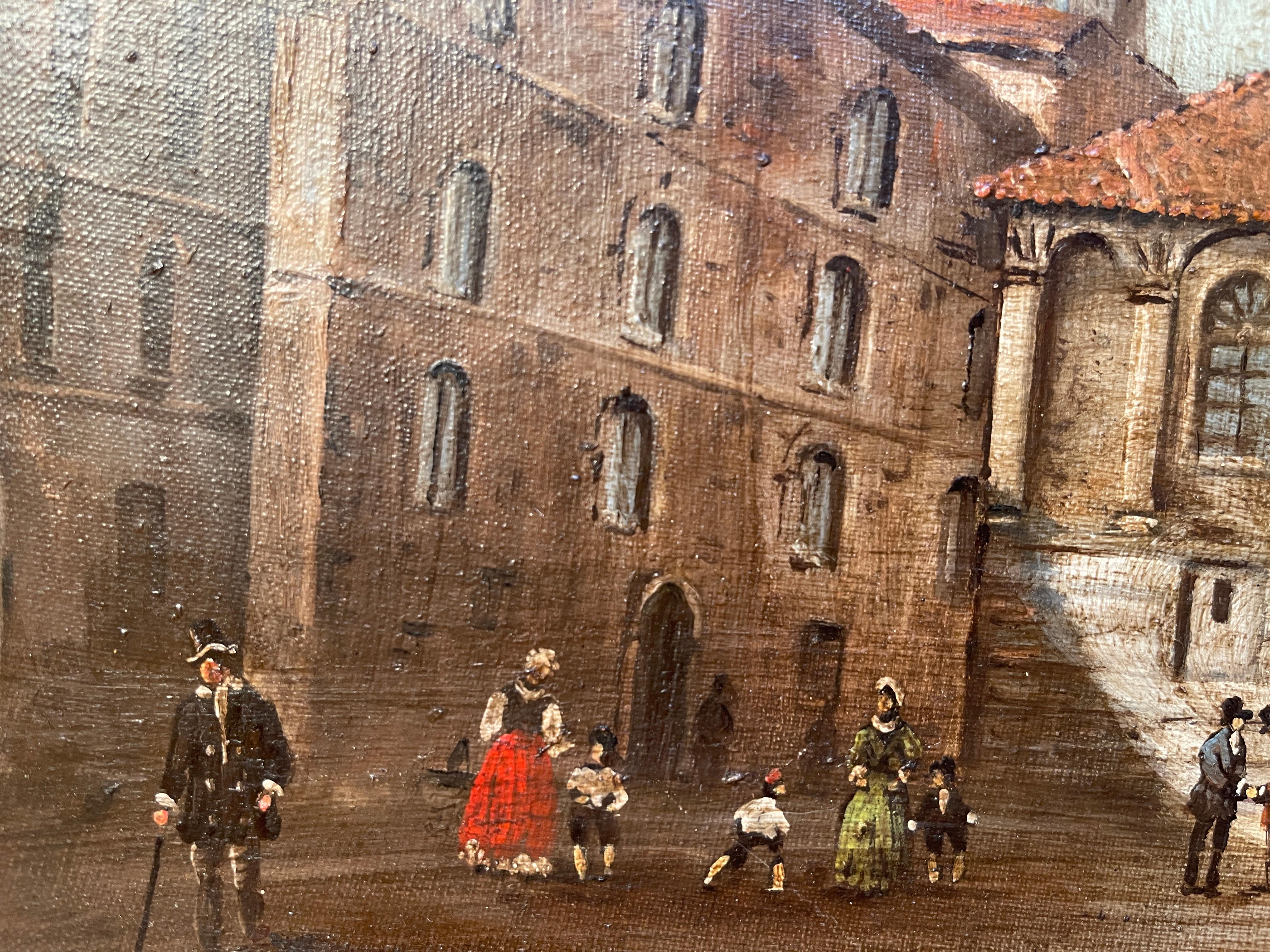 Peinture à l'huile sur panneau, 20e siècle, Vergani, paysage Excellent état - En vente à Monza, IT