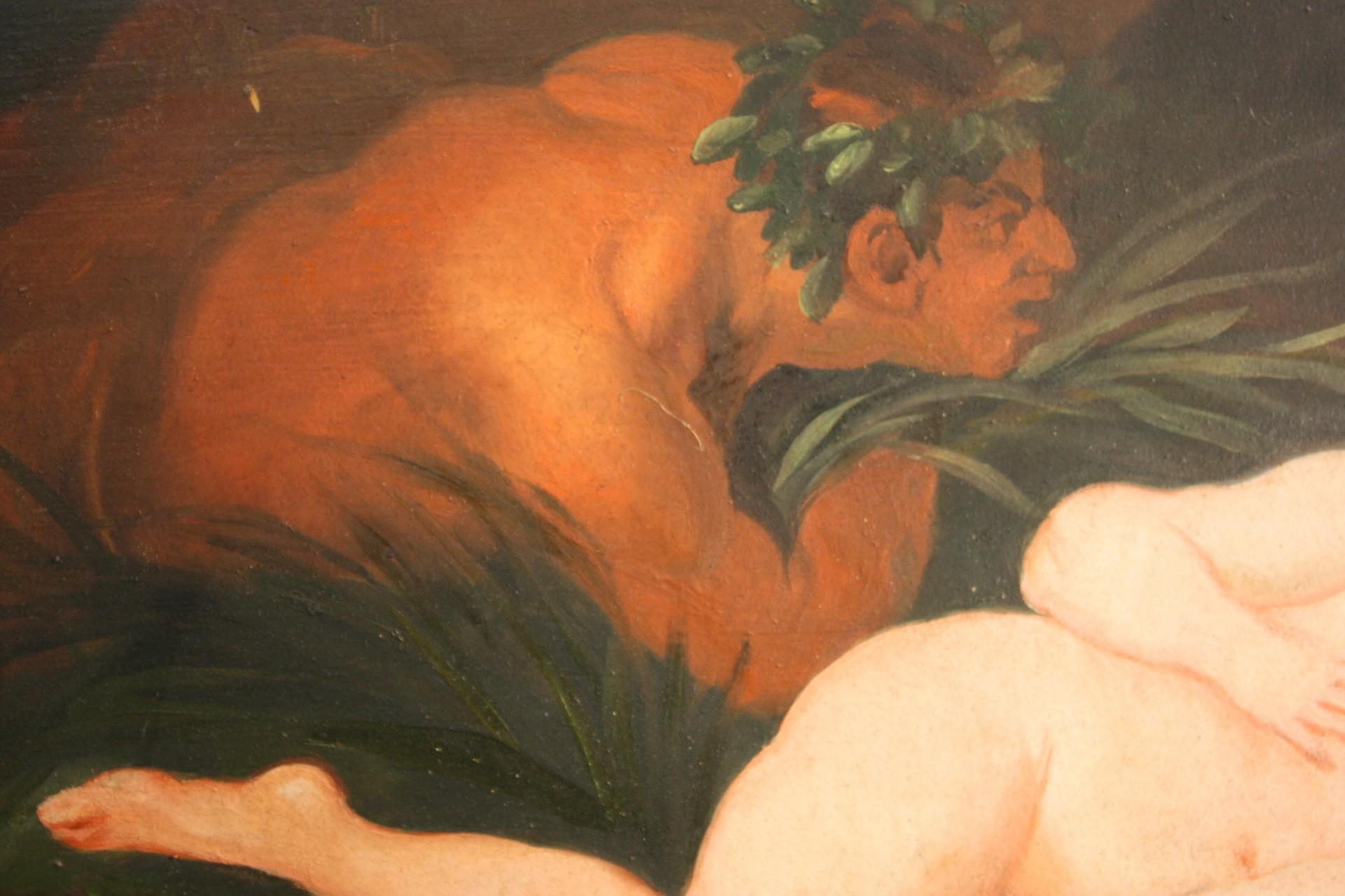 Oil Painting on Panel Depicting Nudes, 20th Century In Good Condition For Sale In London, GB