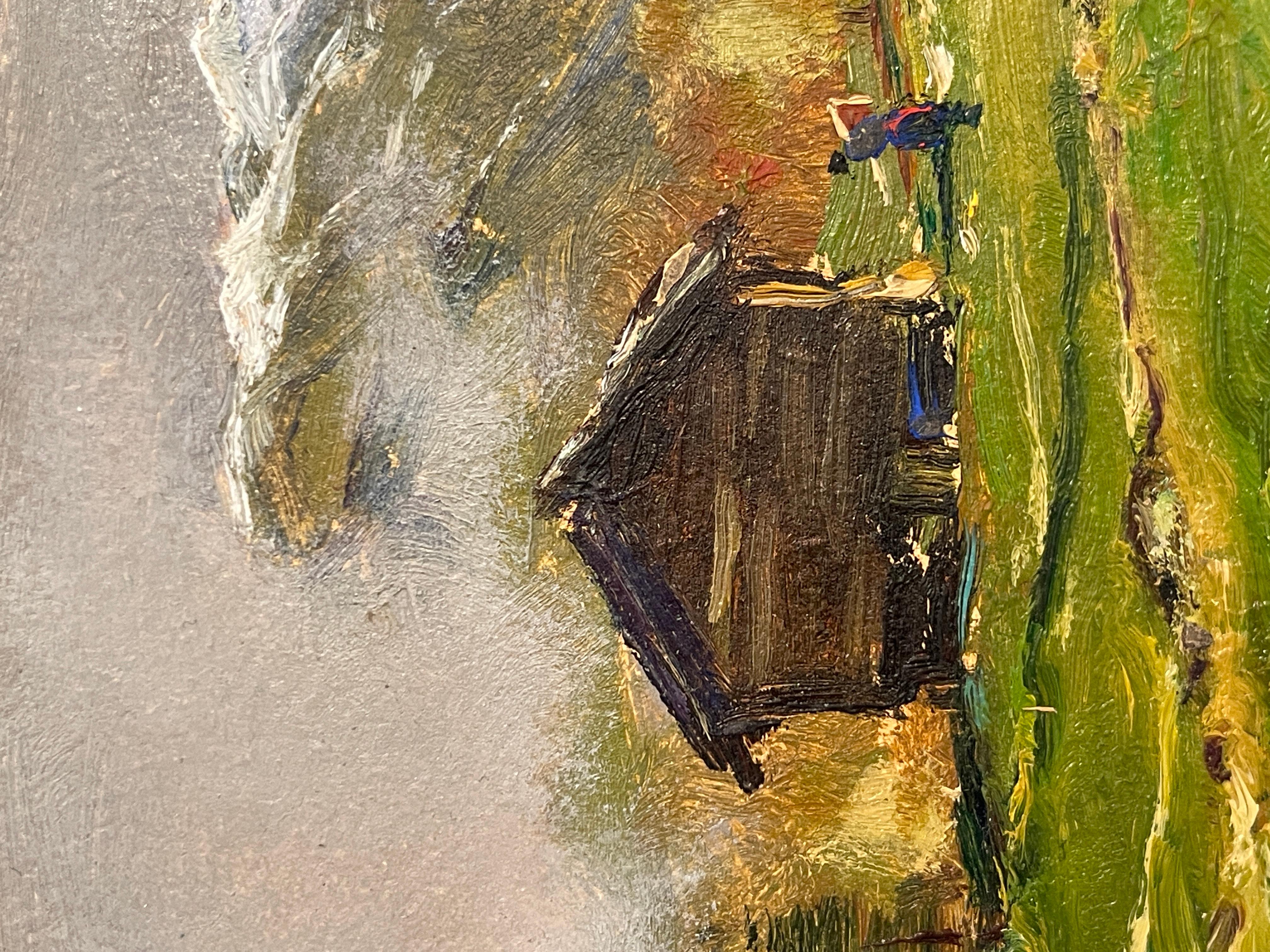 Oil painting on panel, Mountain landscape, Manfredi, 20th century
A lovely small but very detailed painting, it depicts the Val d'Ajas: it is shipped with a frame and under glass.
Good condition as per photo
Certification on the back
Painting