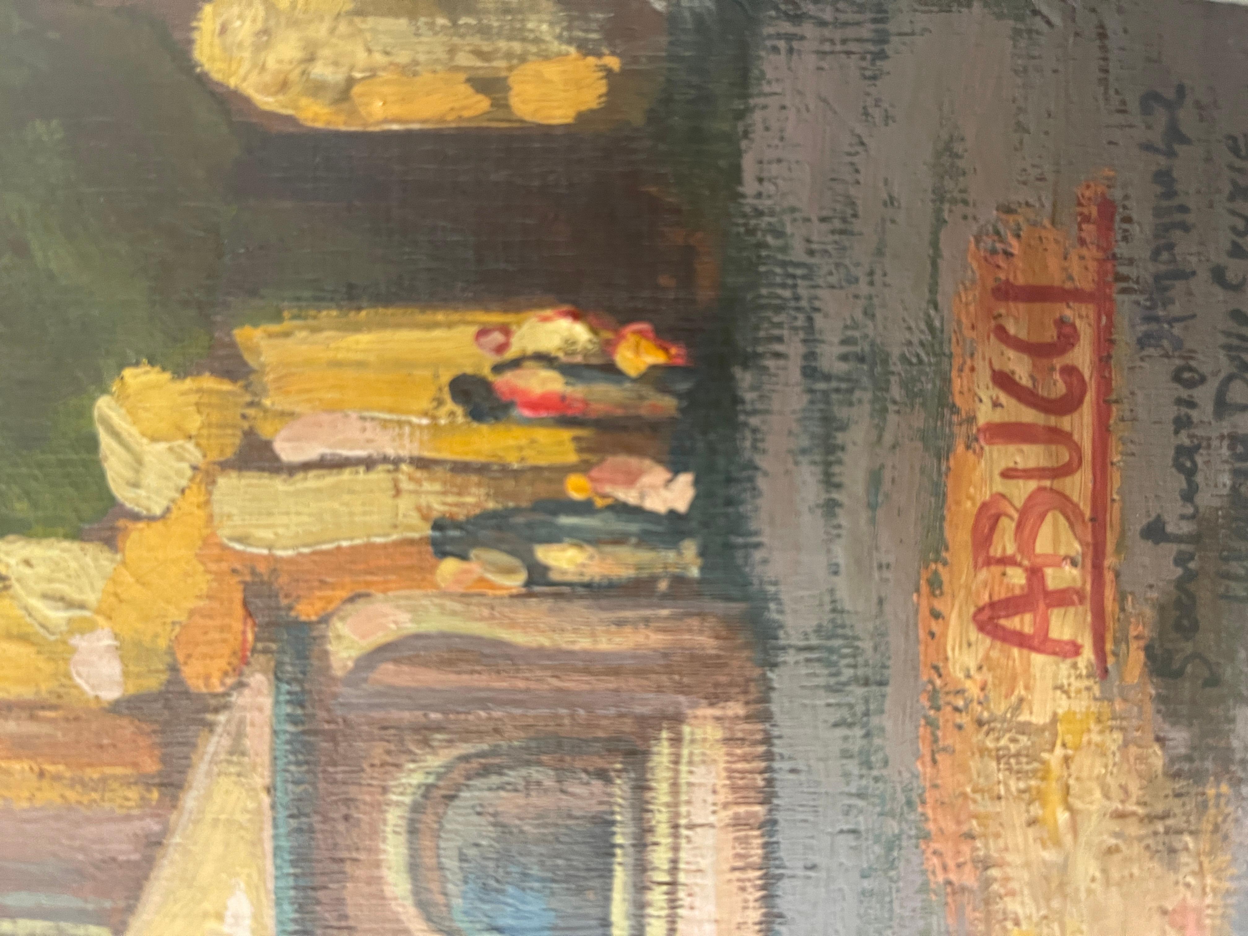 Dipinto a olio su tavola, Santuario delle Grazie, di Anselmo Bucci In condizioni ottime in vendita a Monza, IT