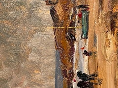 Oil painting on panel, Seascape, Manfredi, 20th century