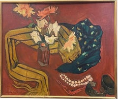 Oil Painting on Panel Still Life With Jewelry Signed Antoine Martinez 1940