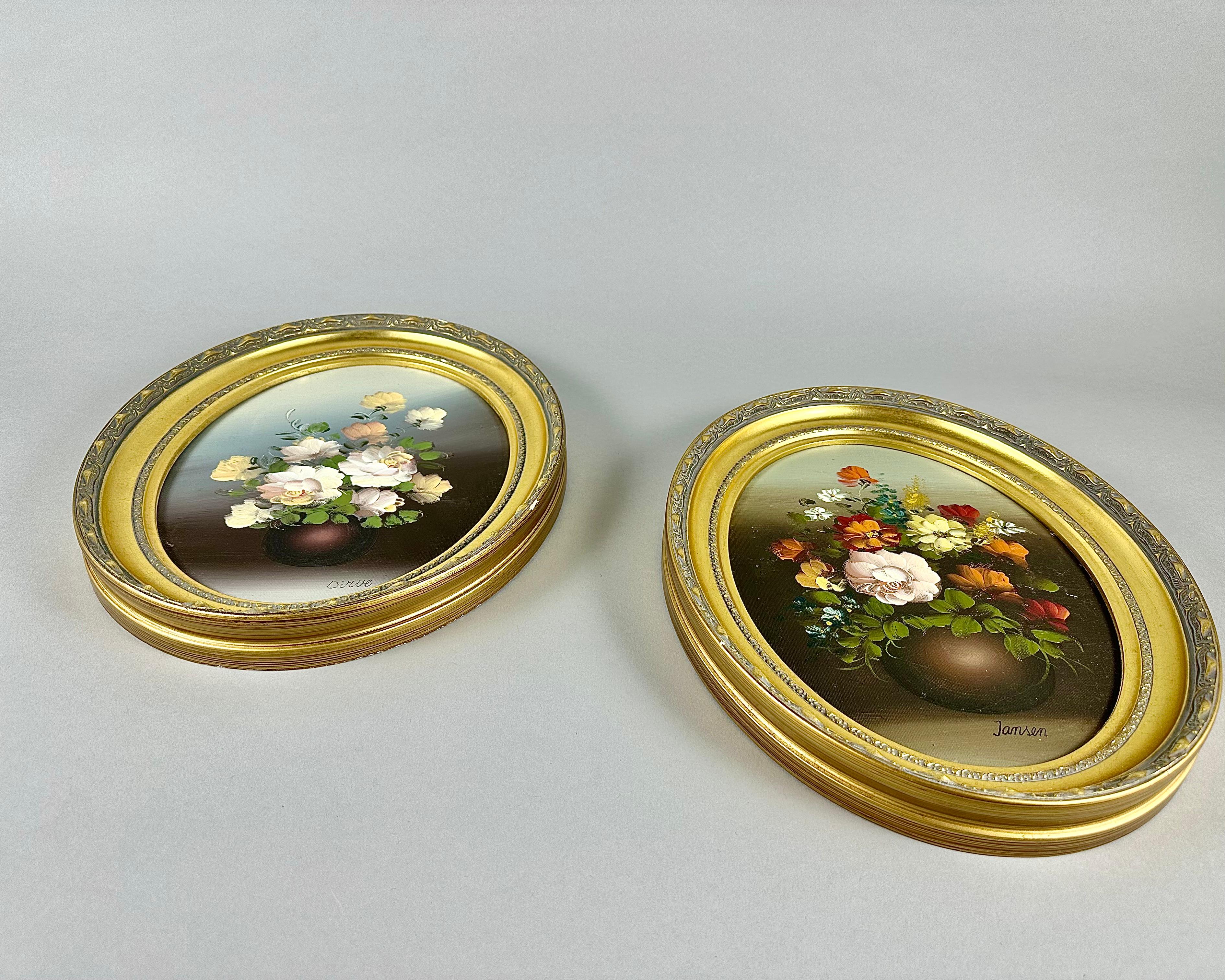 Hand-painted oil paintings on plywood the flower patterns depicted by classical realistic oil painting techniques are delicate and in place, vividly depicting the morphological characteristics of the flowers, and the colors are bright and rich,