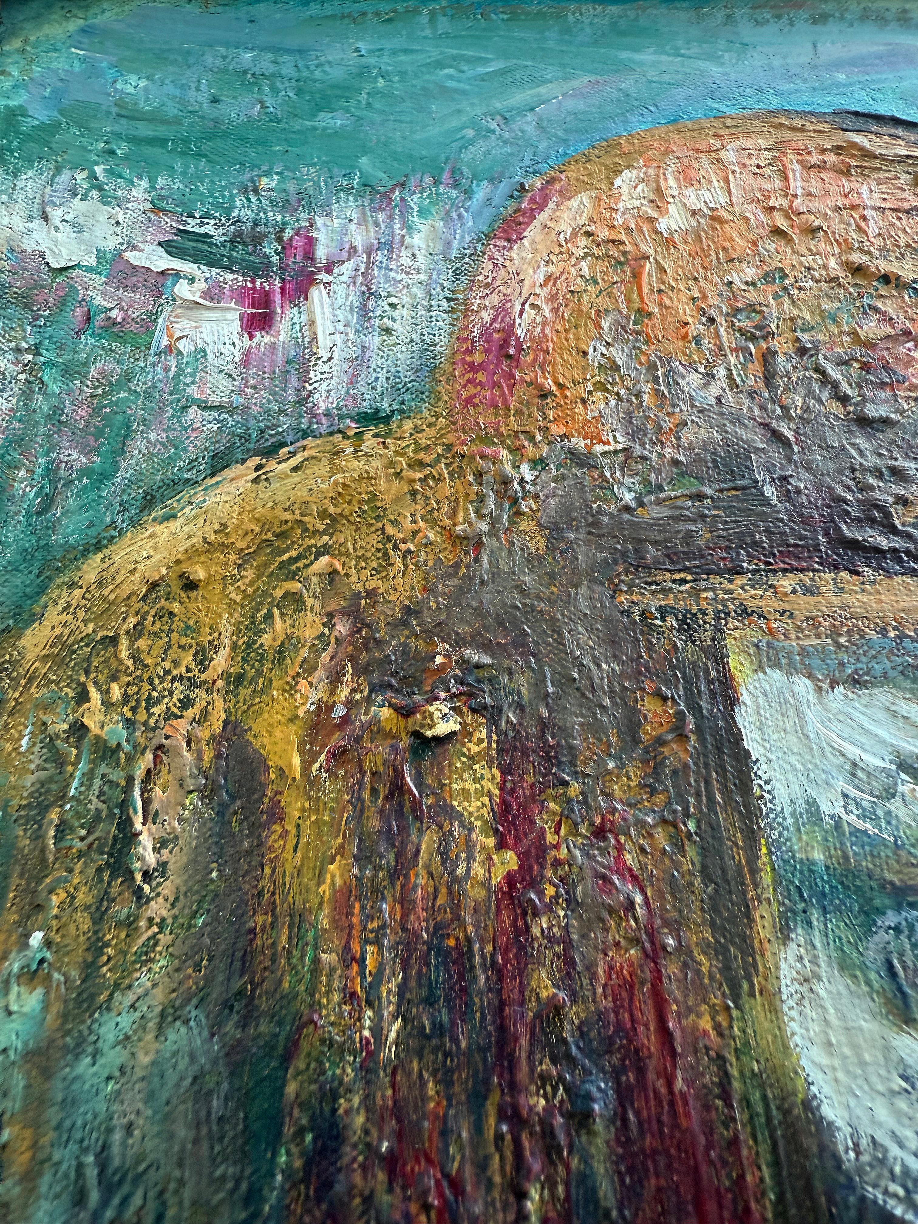 Vénézuélien Peinture à l'huile sur Wood, artiste vénézuélien Gabriel Bracho Porte de l'aqueduc de Caracas en vente