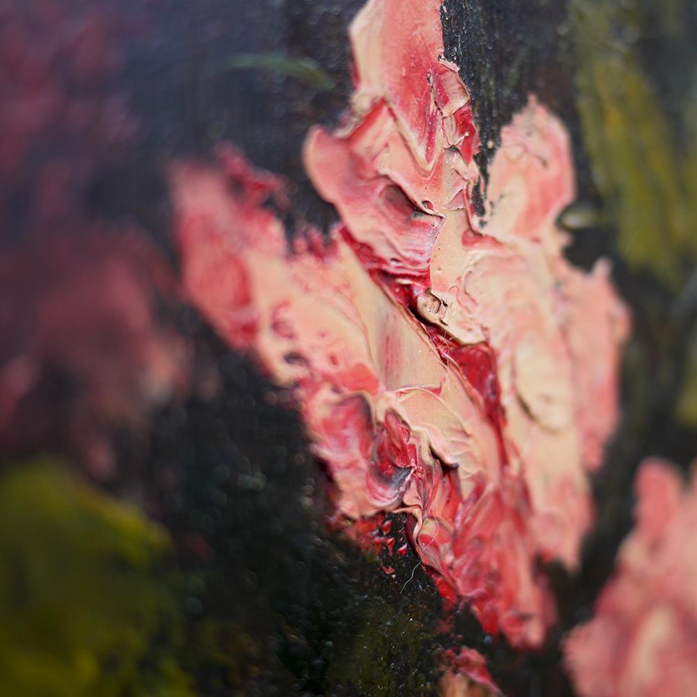 Roses Oil Painting, Flowers Oil on Board, Dario De Pedrinis, Italy, 1961 4