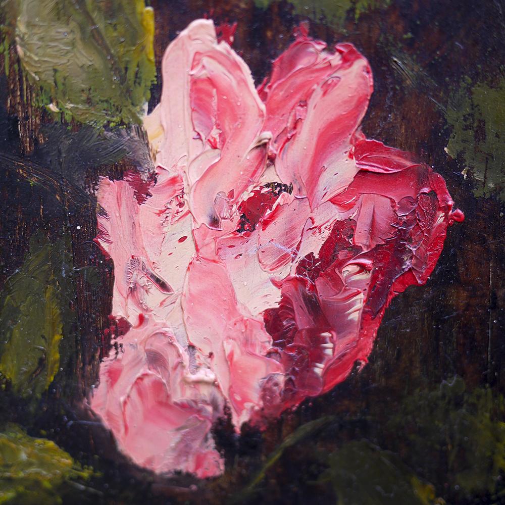 Roses Oil Painting, Flowers Oil on Board, Dario De Pedrinis, Italy, 1961 1