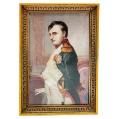 Oil Painting Portrait Miniature: Napoleon Bonaparte, Full Military Dress