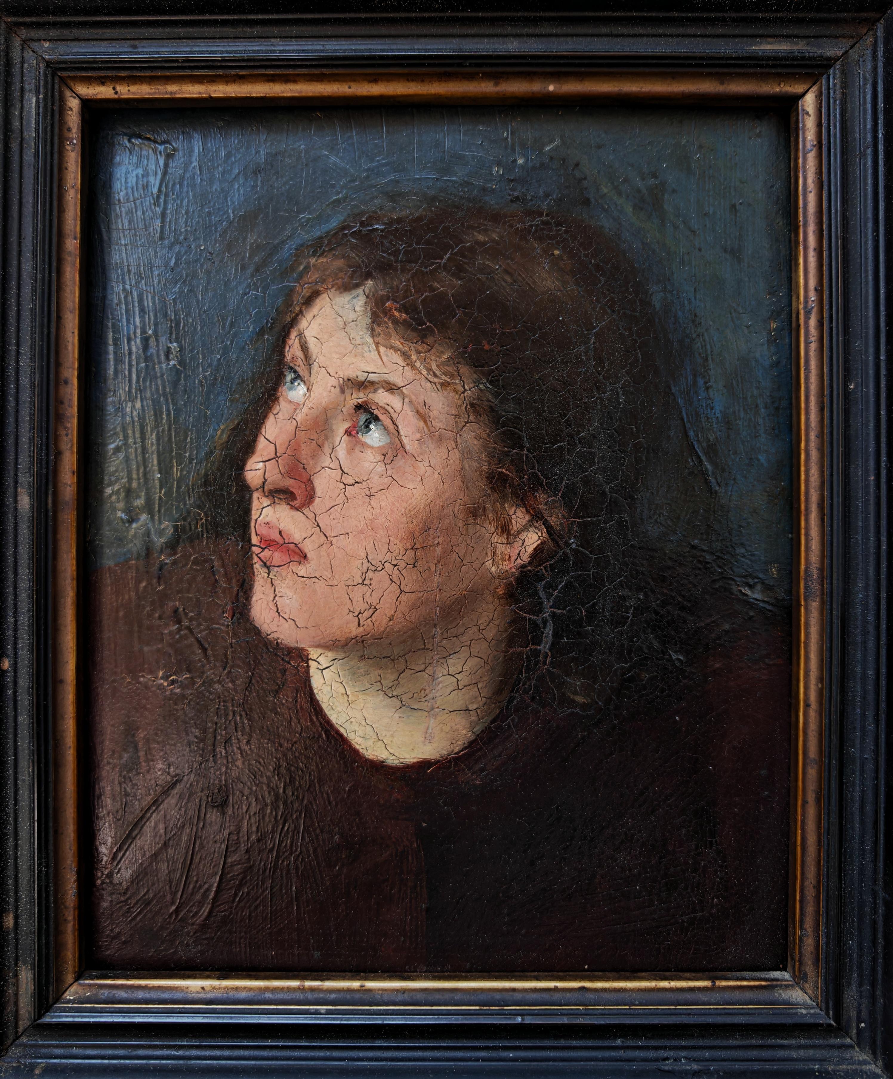 Ölgemälde, Porträt einer Frau, England 19. Jahrhundert (Farbe) im Angebot