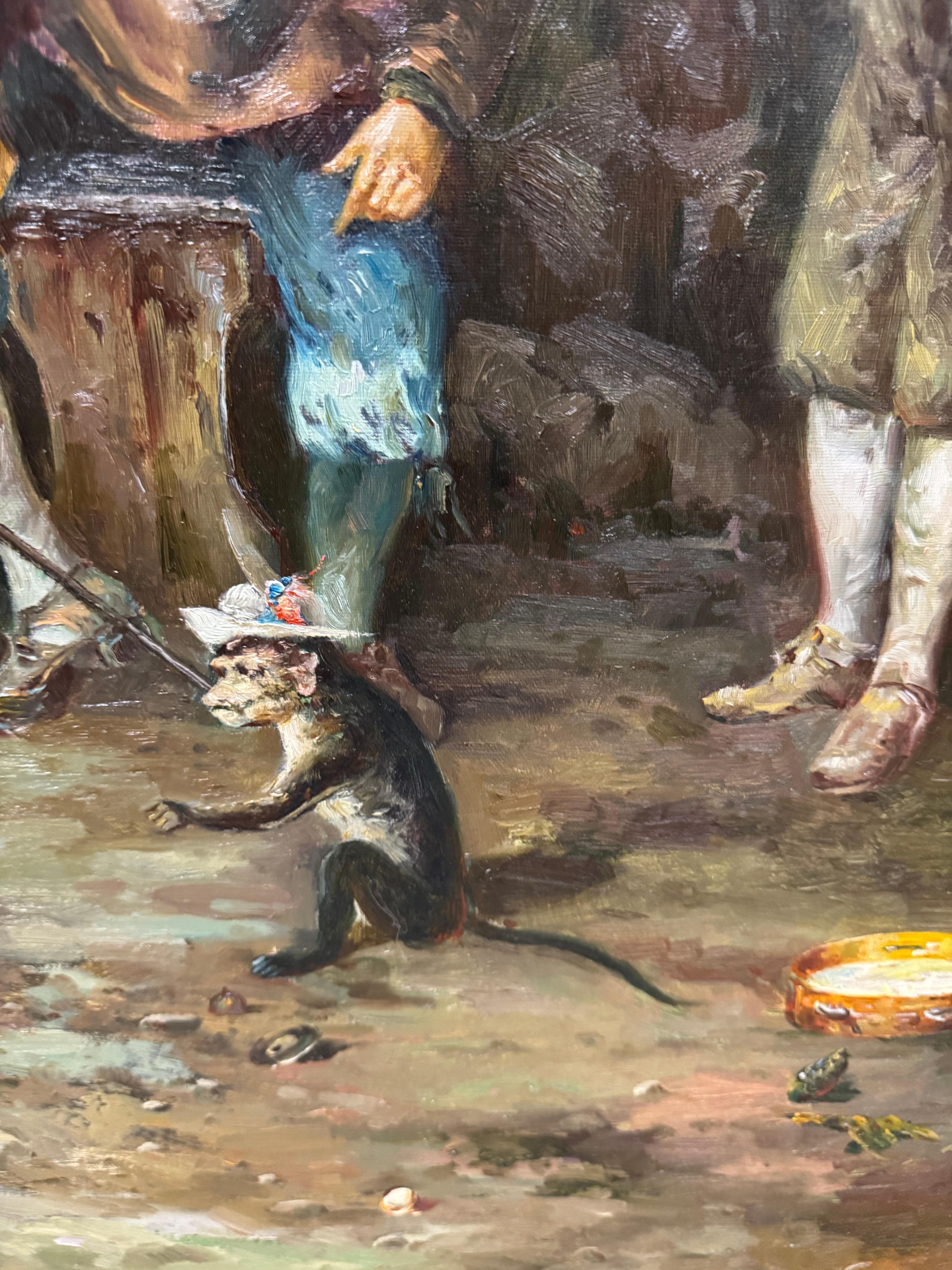 Grande dipinto ad olio La parte migliore del valore di Federico Andreotti 1847-1930 in vendita 8