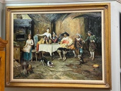 Large Oil painting better part of valor from Federico Andreotti 1847-1930