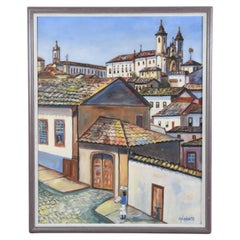 Oil Painting - Rua das Flores, Portugal, Signed by Orlando (1992) - 1G16