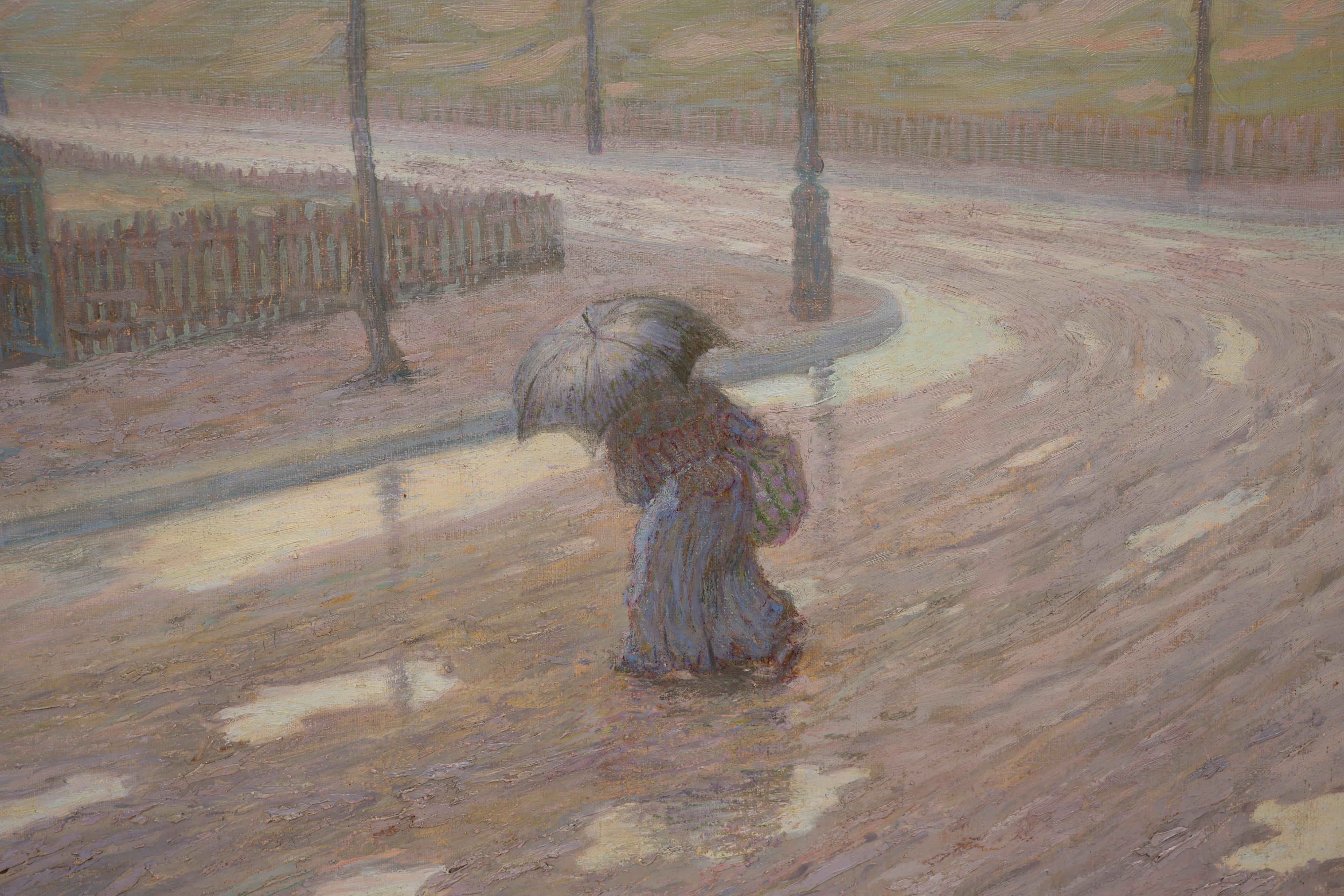 Oil painting Ein Regentag, Rudolf Quittner (1872-1910), ca. 1904, signed

signed bottom right 