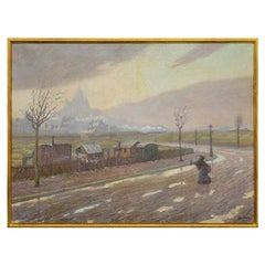 Oil painting Rudolf Quittner "Ein Regentag" ca. 1904