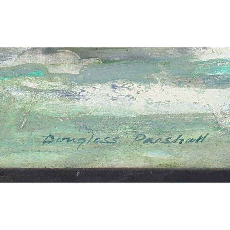Peinture à l'huile - Paysage marin - Californie du Sud par Parshall Douglass Excellent état - En vente à Gardena, CA