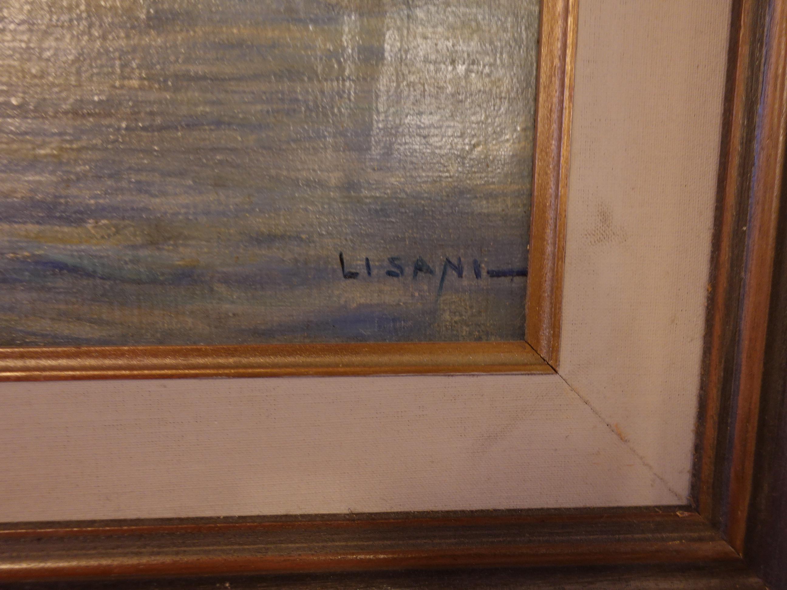  Peinture à l'huile « Seascape Fisherman » de Lisani en vente 2