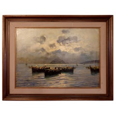 Peinture à l'huile « Seascape Fisherman » de Lisani