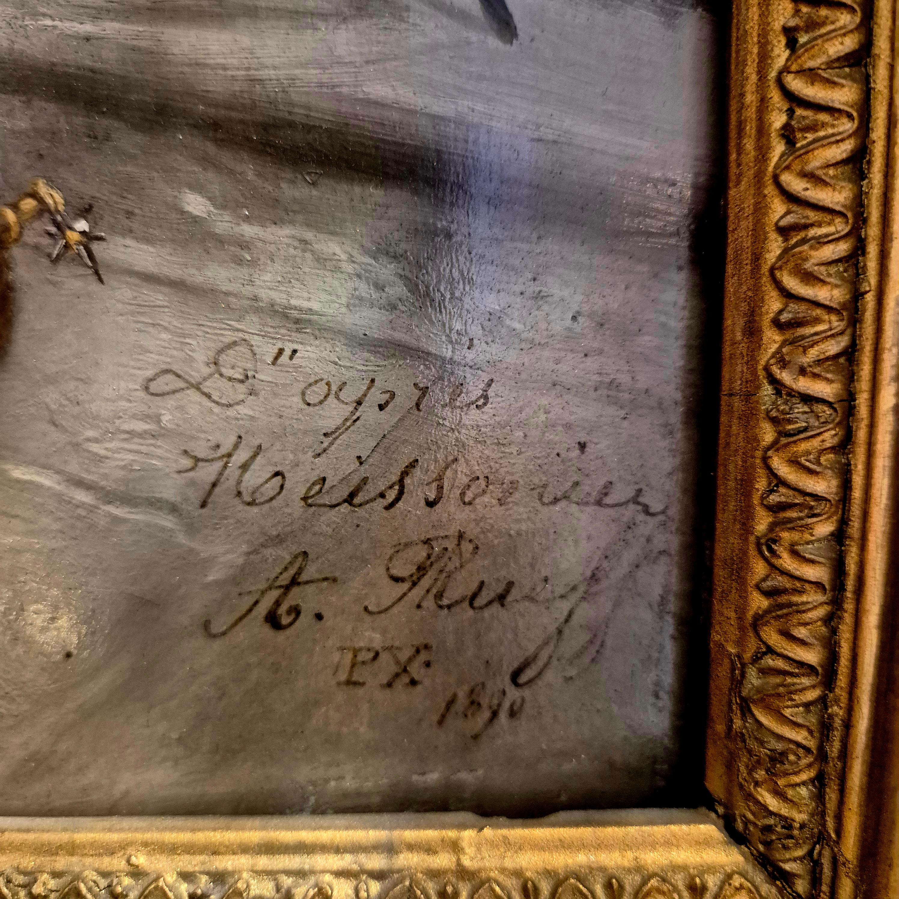 Peinture à l'huile signée par A. Rueff d'après 