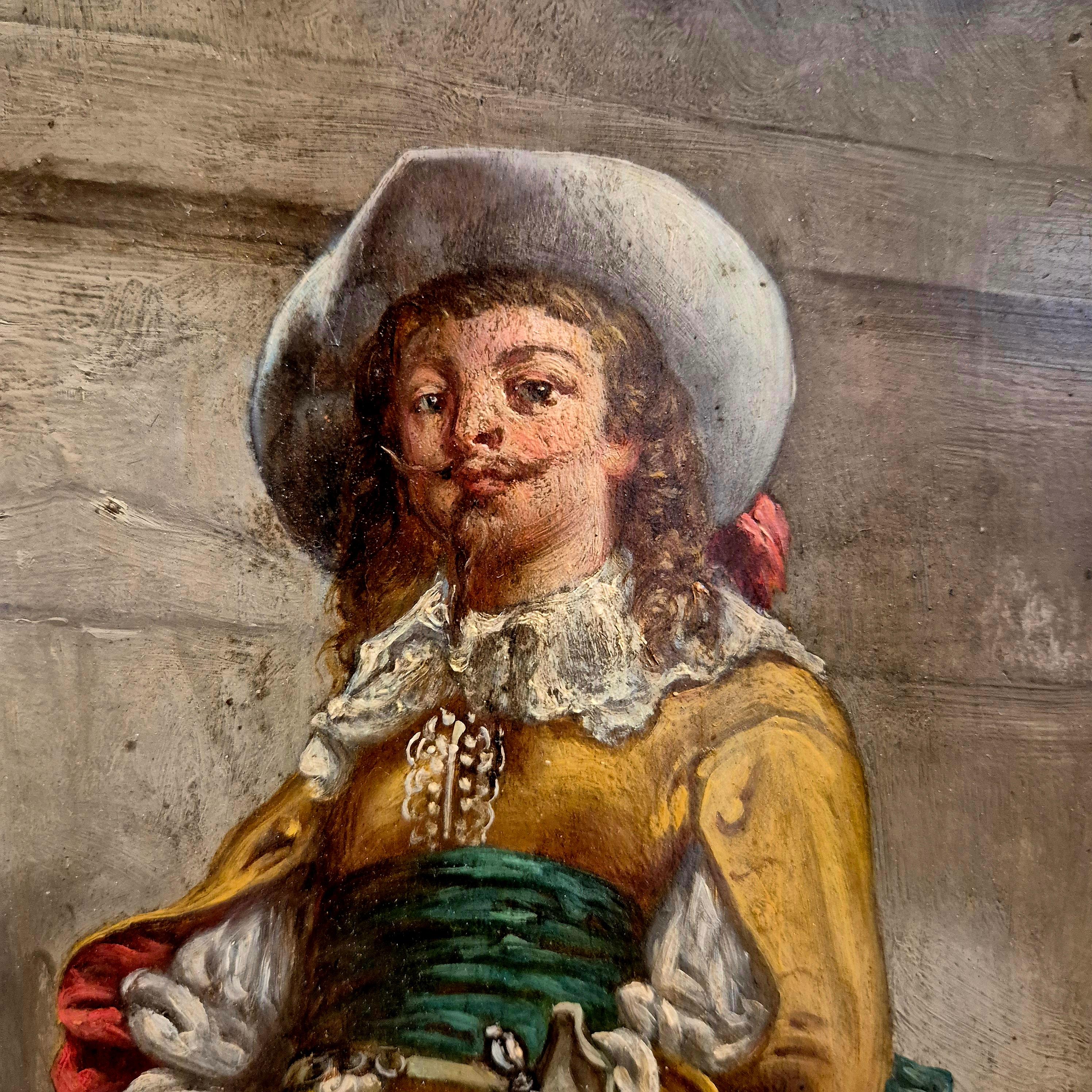 Peinture à l'huile signée par A. Rueff d'après 