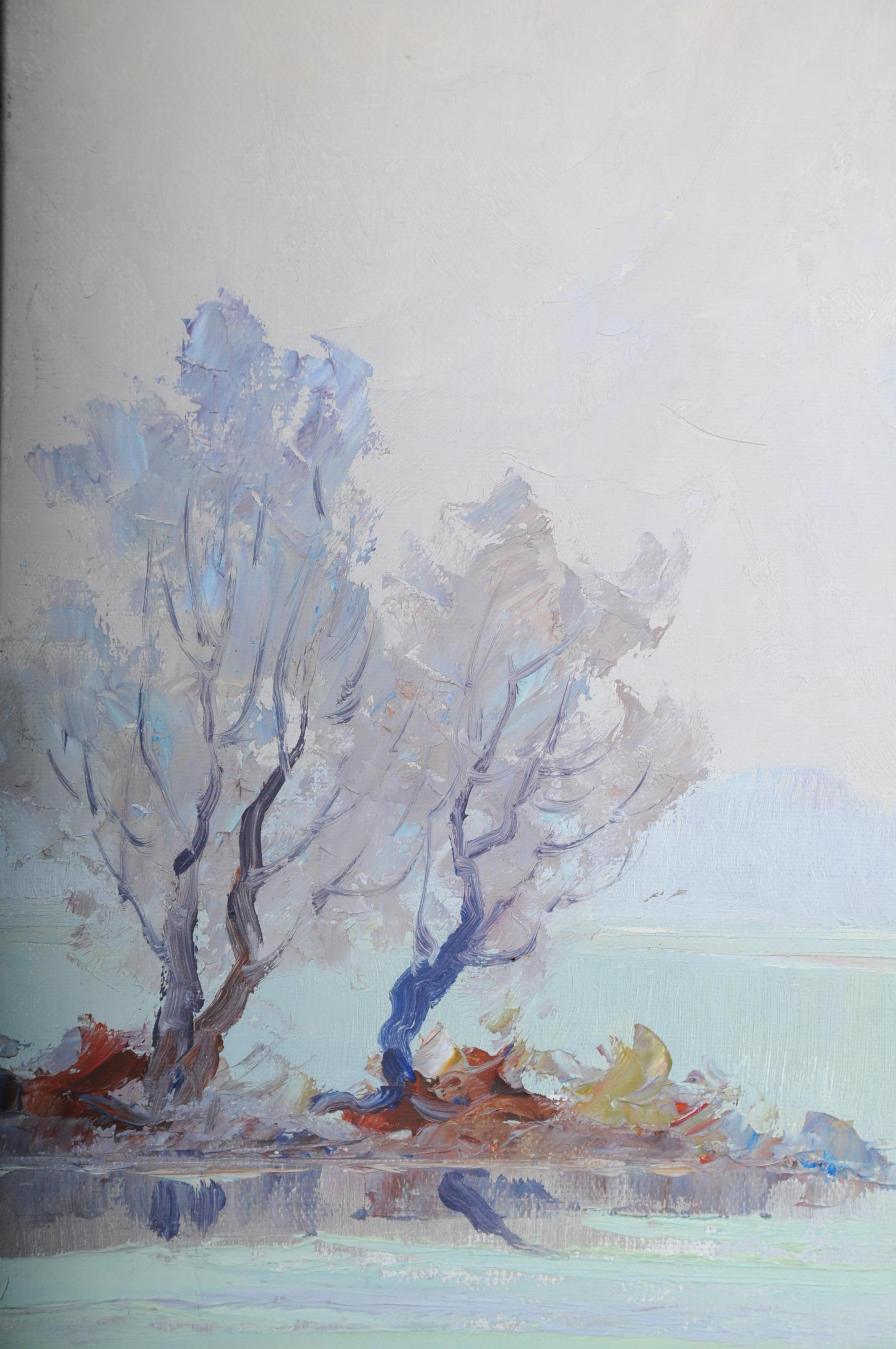 Pintura al óleo Firmado H. Hartung Pintura de paisaje en venta 1
