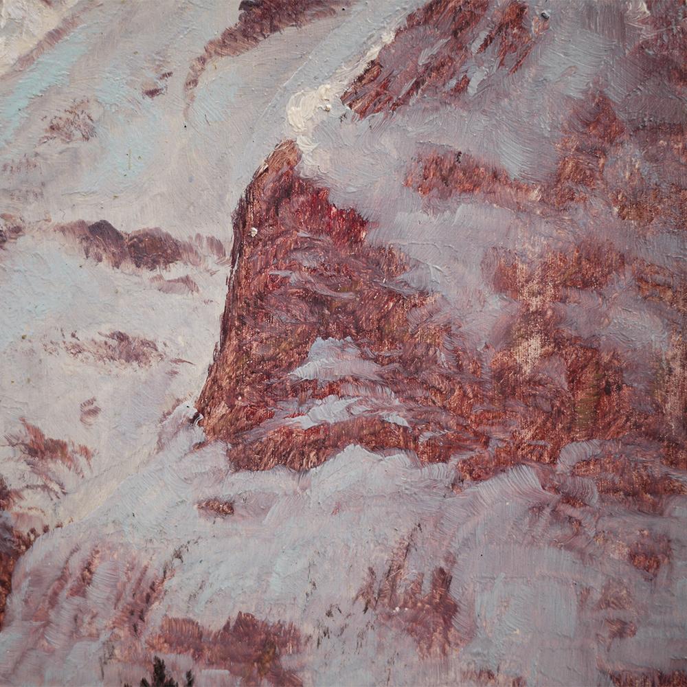 Oil Painting, Snowy Landscape Alps, G. Lindenmayer 3