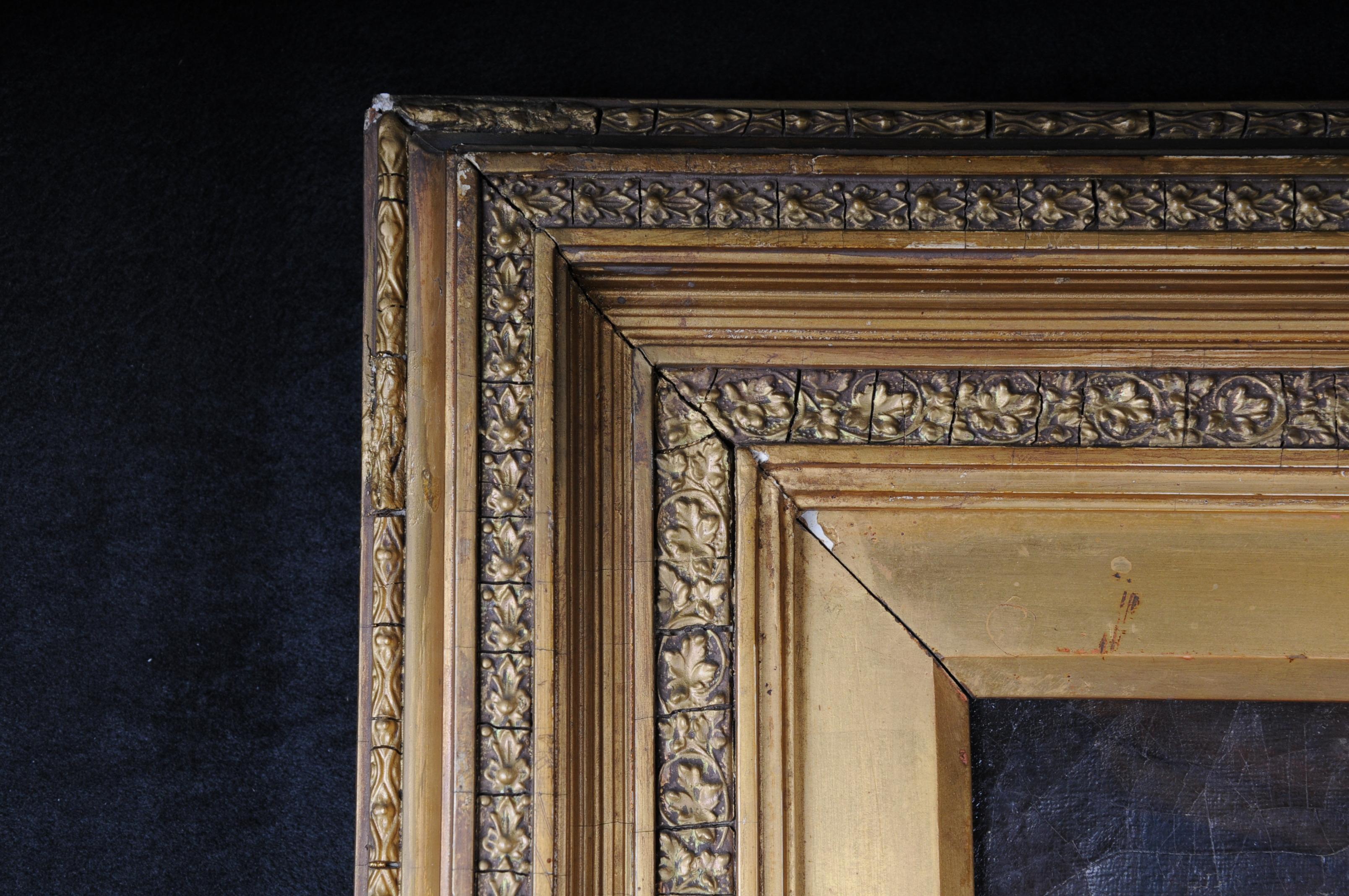 (S - 206)
Oil painting,
circa 19th century
with gold frame.
 