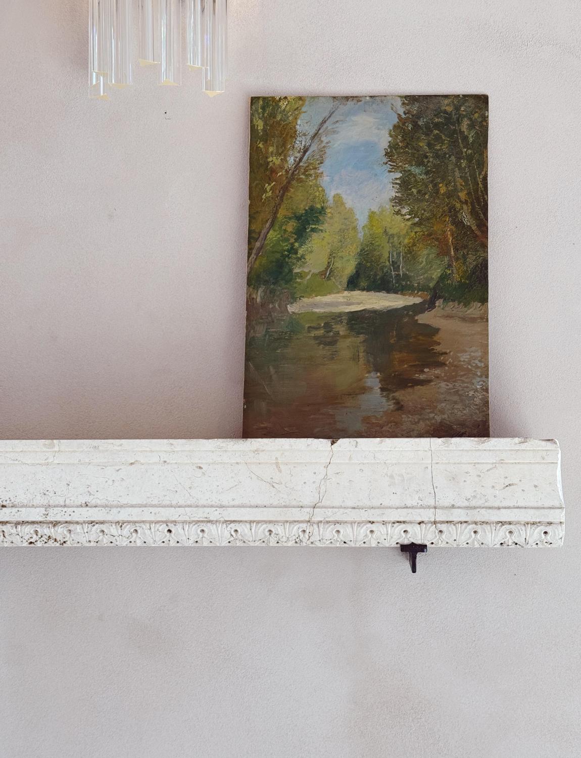 Une charmante peinture à l'huile des 