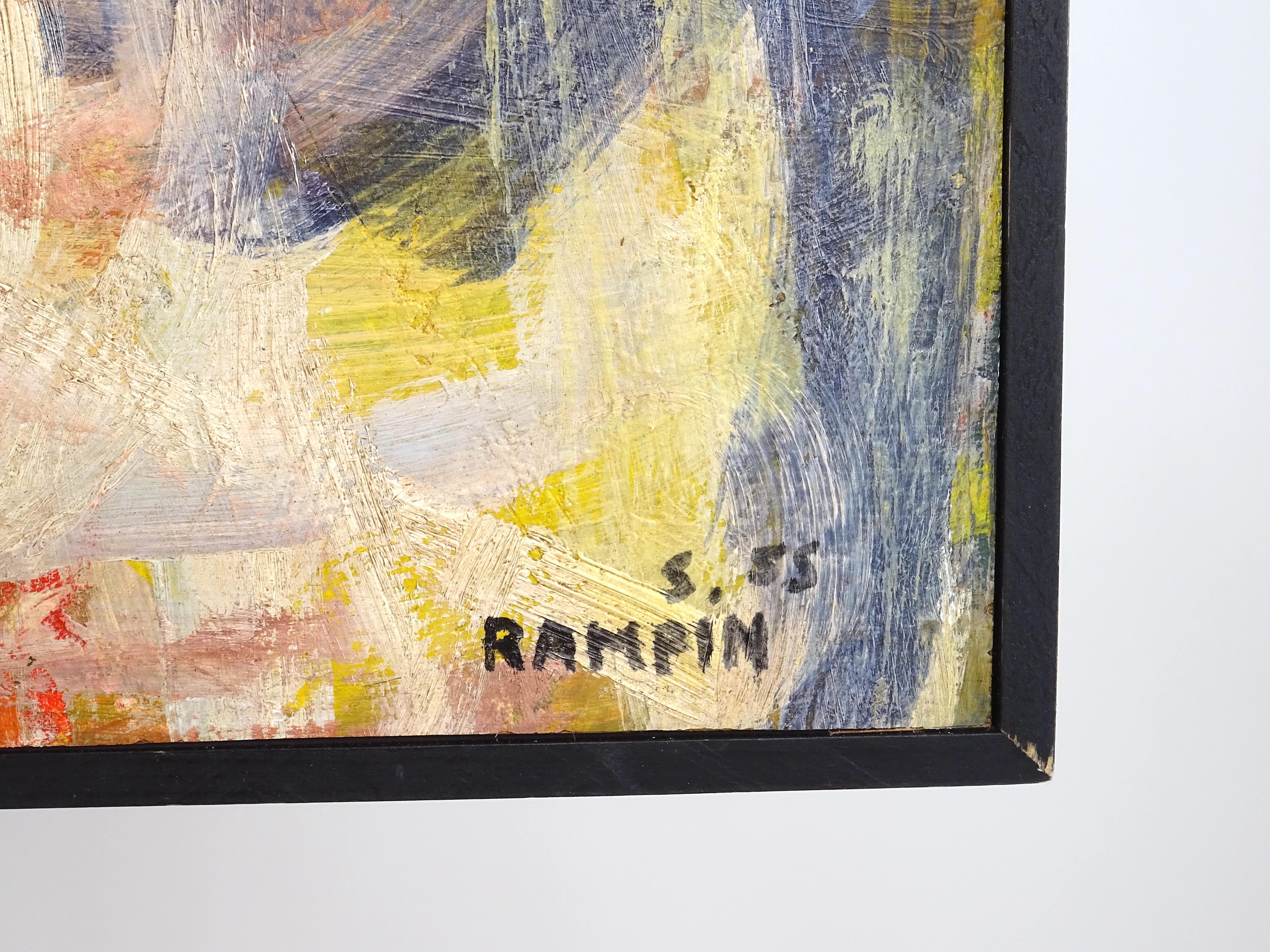 Painted Oil Painting, 'Untitled', 1955 Saverio Rampin