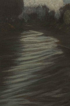 Weiden Oil Painting by Rudolf Quittner, Jugendstil, Signed, 1904
