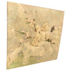 Oil Painting with Flowers and a Bird By J.P. Sinibaldi