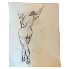 Esbozo de figura al óleo sobre papel de Edith Isaac-Rose
