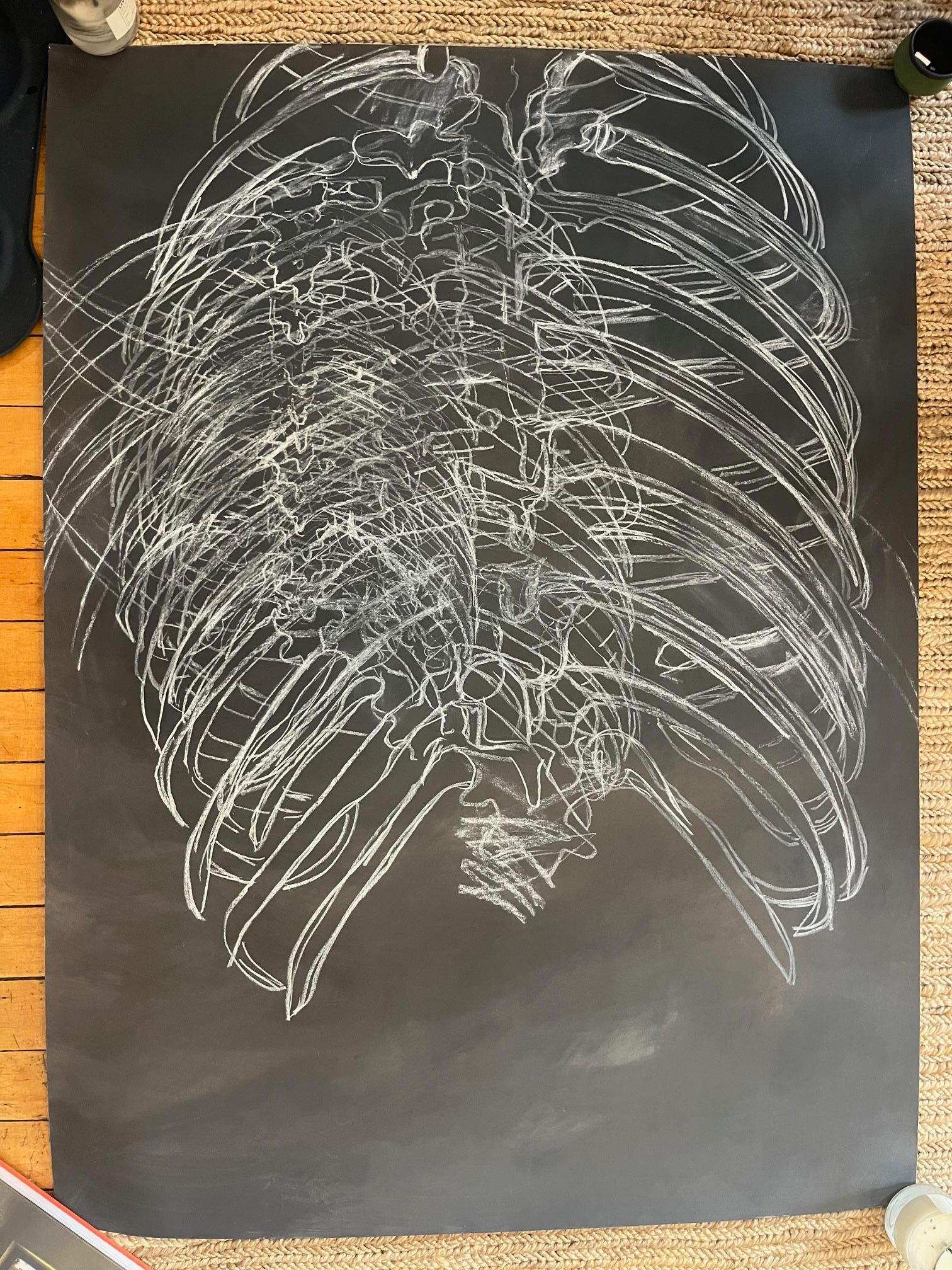 Ölpastell auf Papier von Edith Isaac-Rose (Moderne) im Angebot