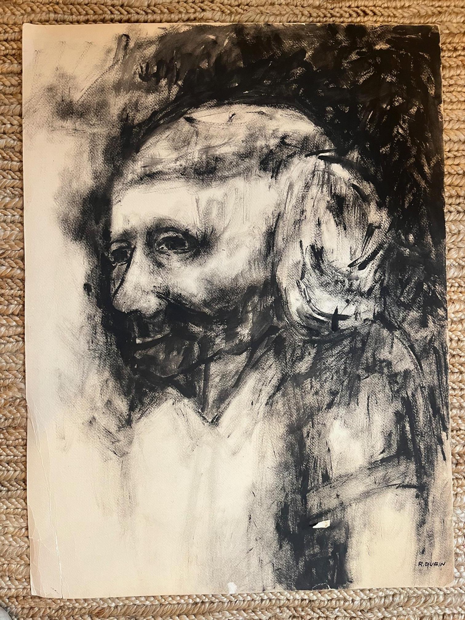 Pastel al óleo sobre papel Boceto de Ralph Dubin Norteamericano en venta
