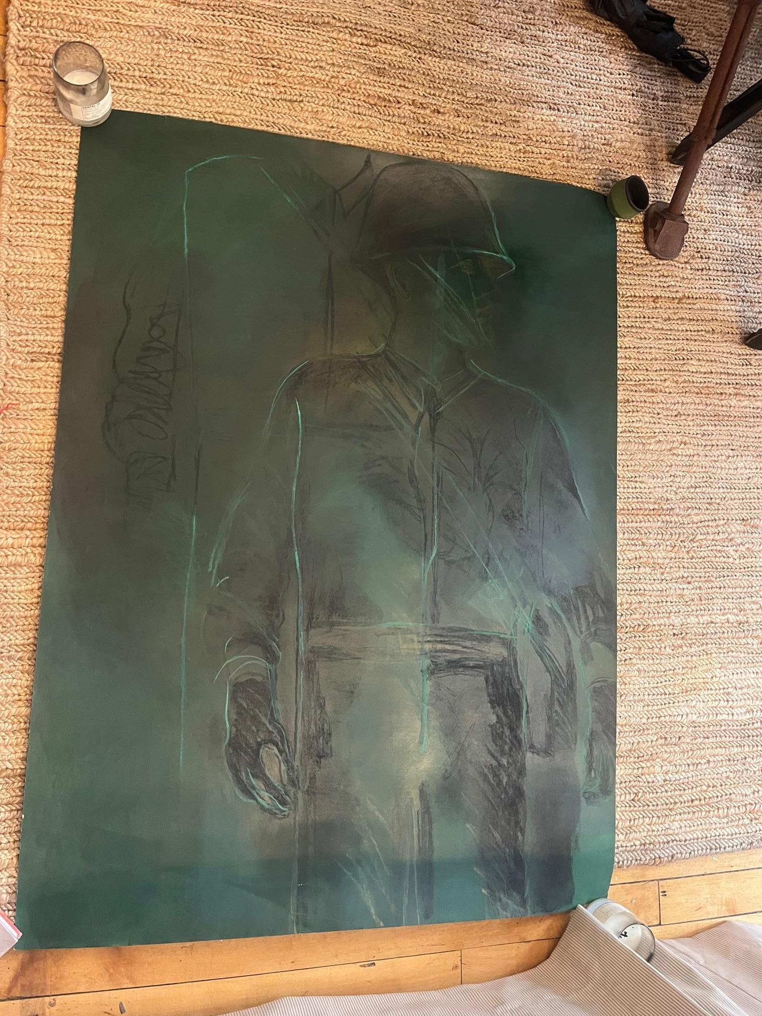 Pastel al óleo Arte del soldado sobre papel de Edith Isaac-Rose en Bueno estado para la venta en New York, NY