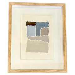 Pittura astratta con pastelli a olio di Hortense Reynaud, Francia, Contemporanea