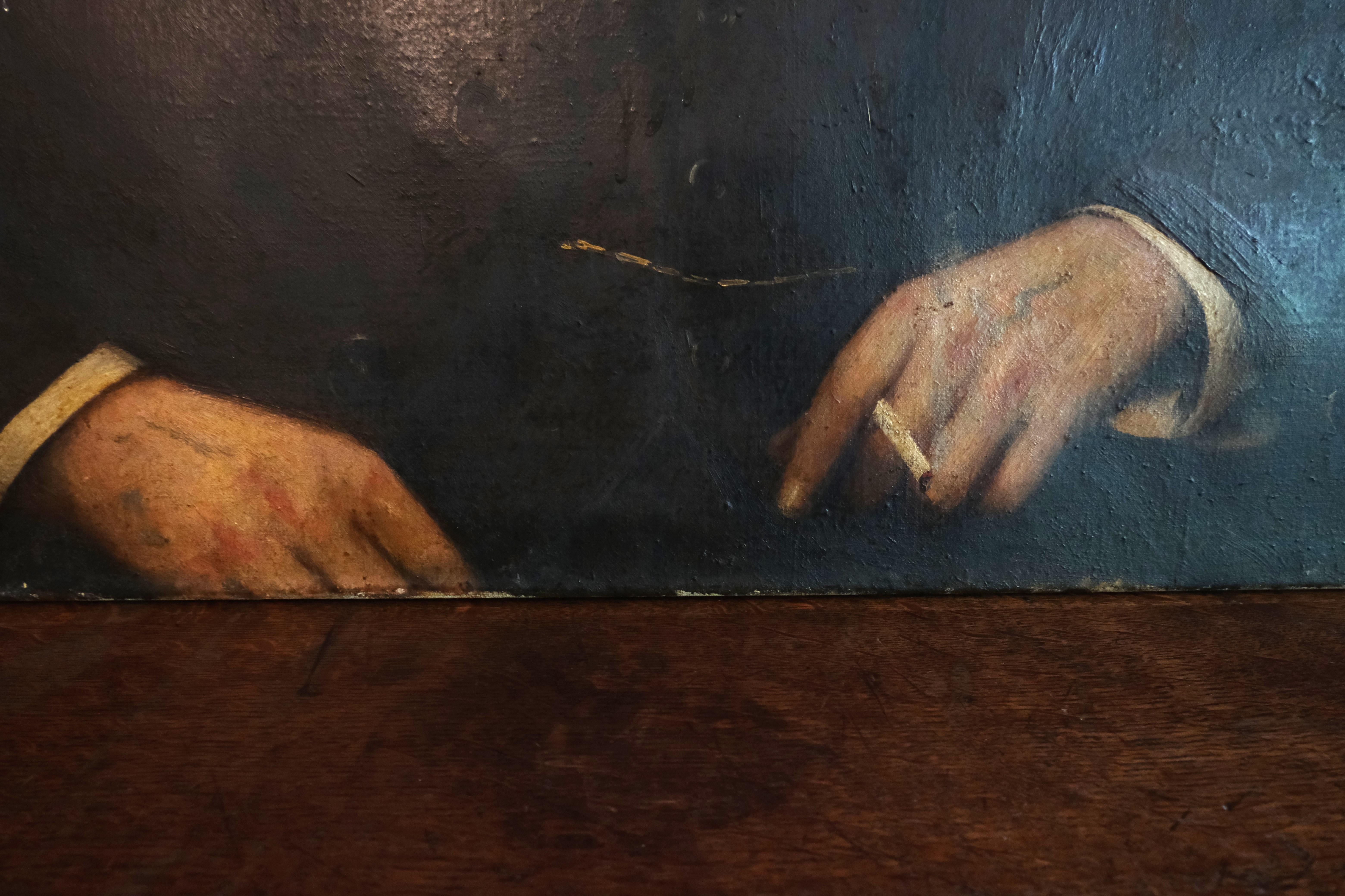 Painted Oil portrait of a Edwardian Gentleman For Sale
