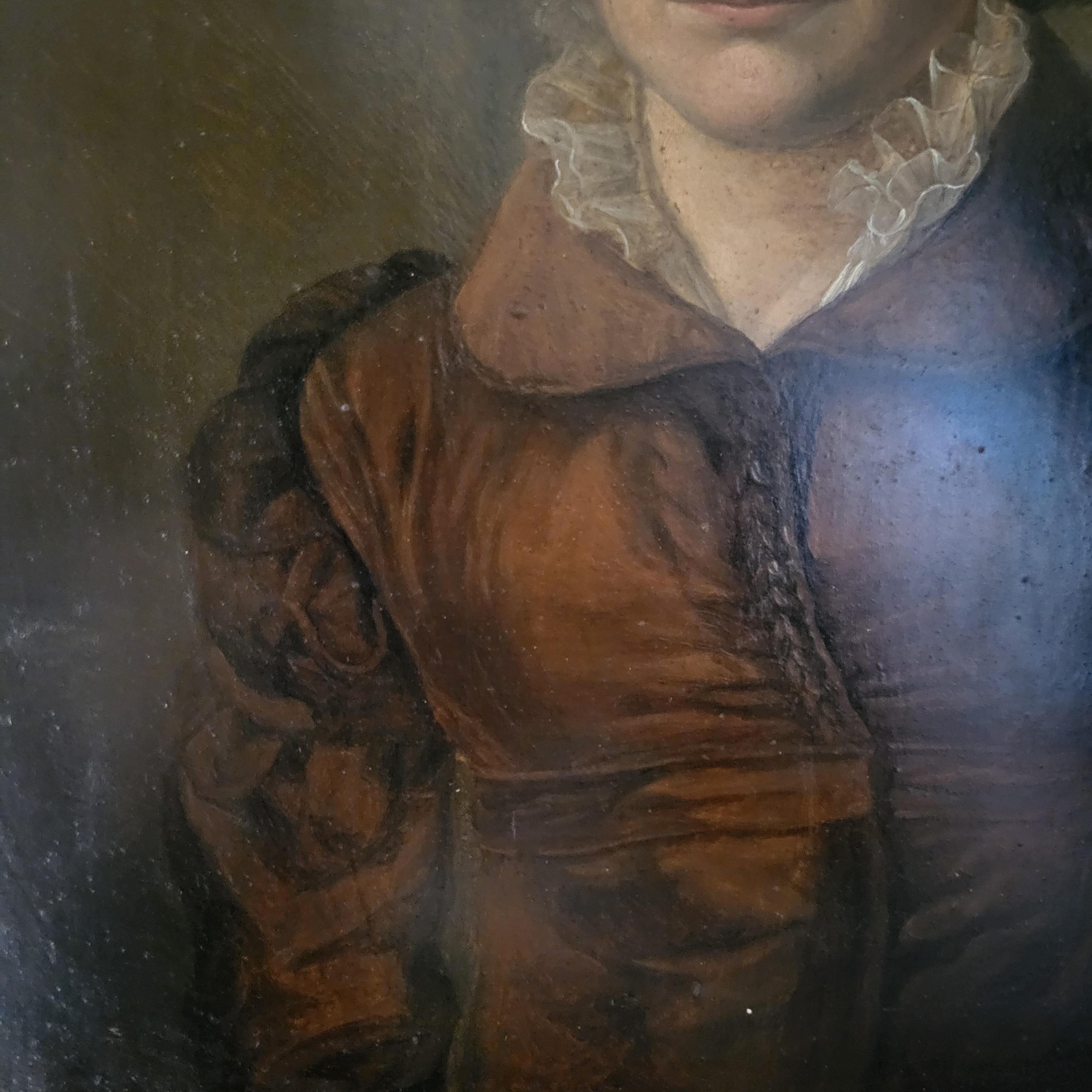 Oil portrait of a lady In Good Condition For Sale In Cheltenham, GB